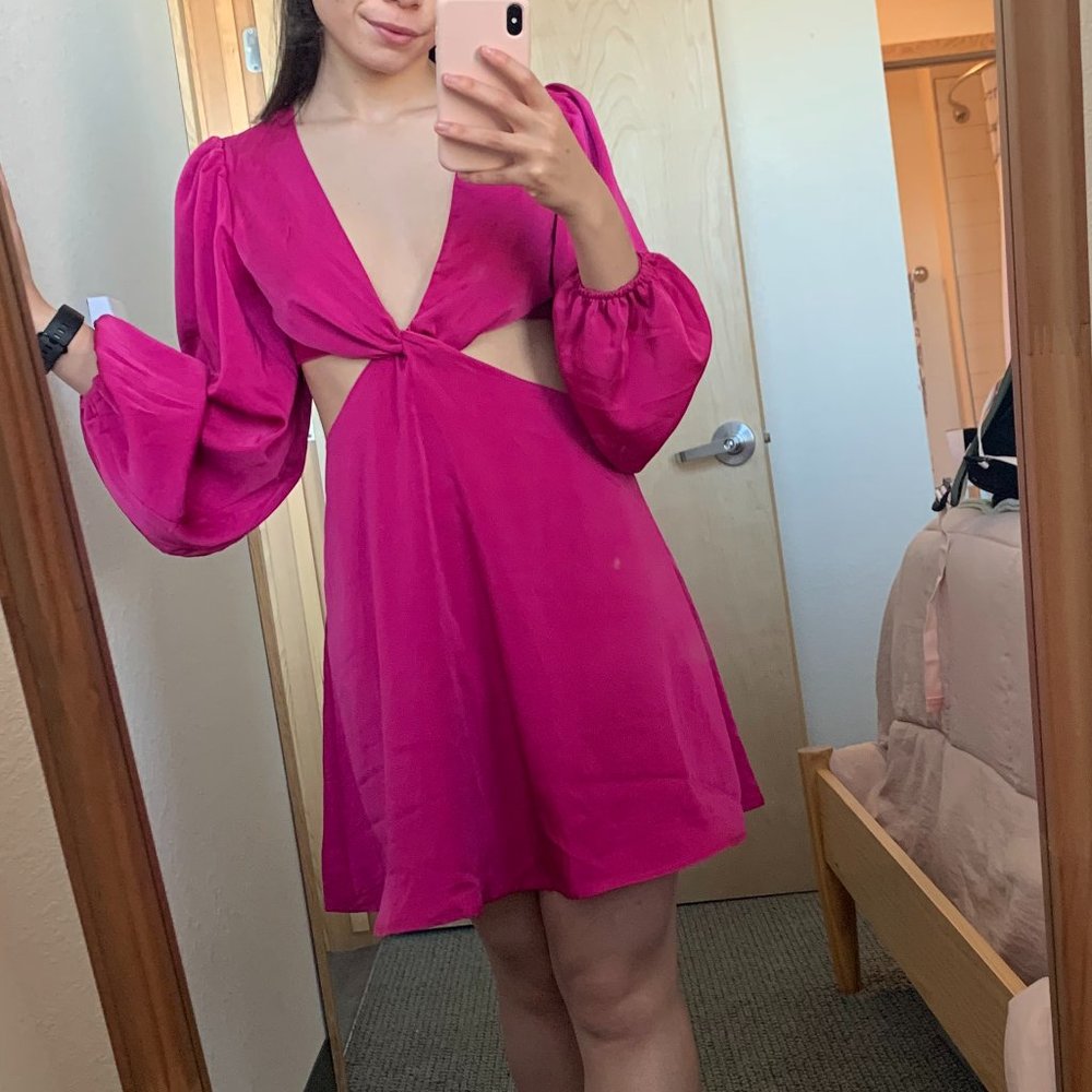 Dinner Party Dress in Fuchsia